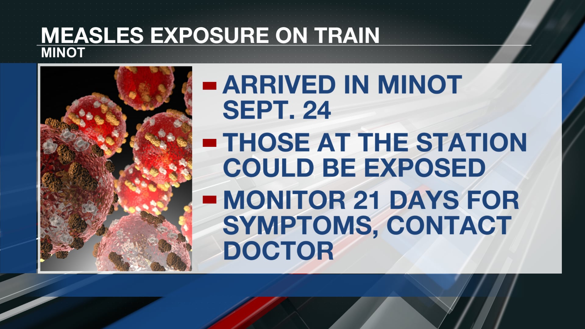 Measles exposure alert issued for Amtrak passengers