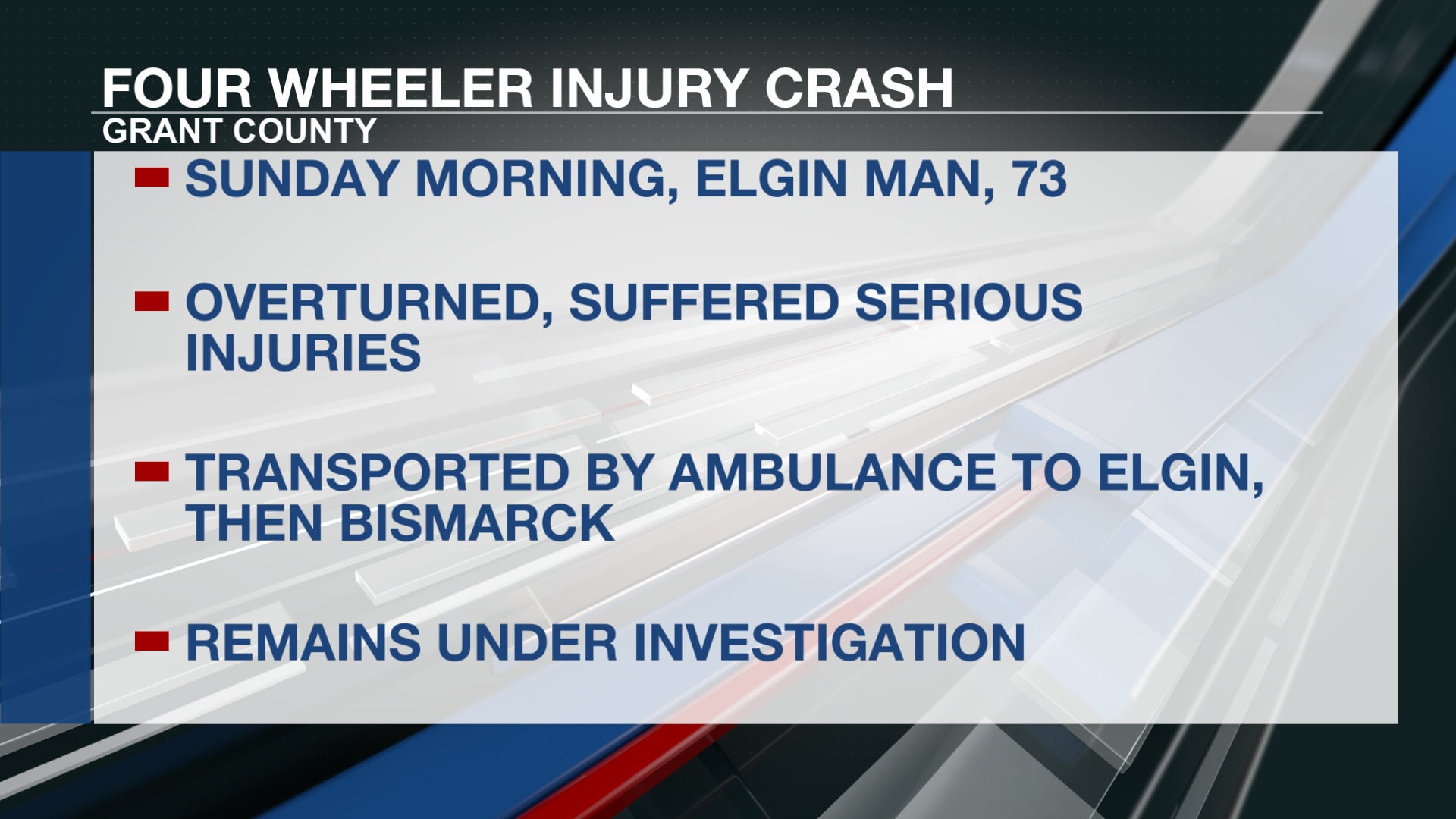 Grant County four-wheeler injury crash