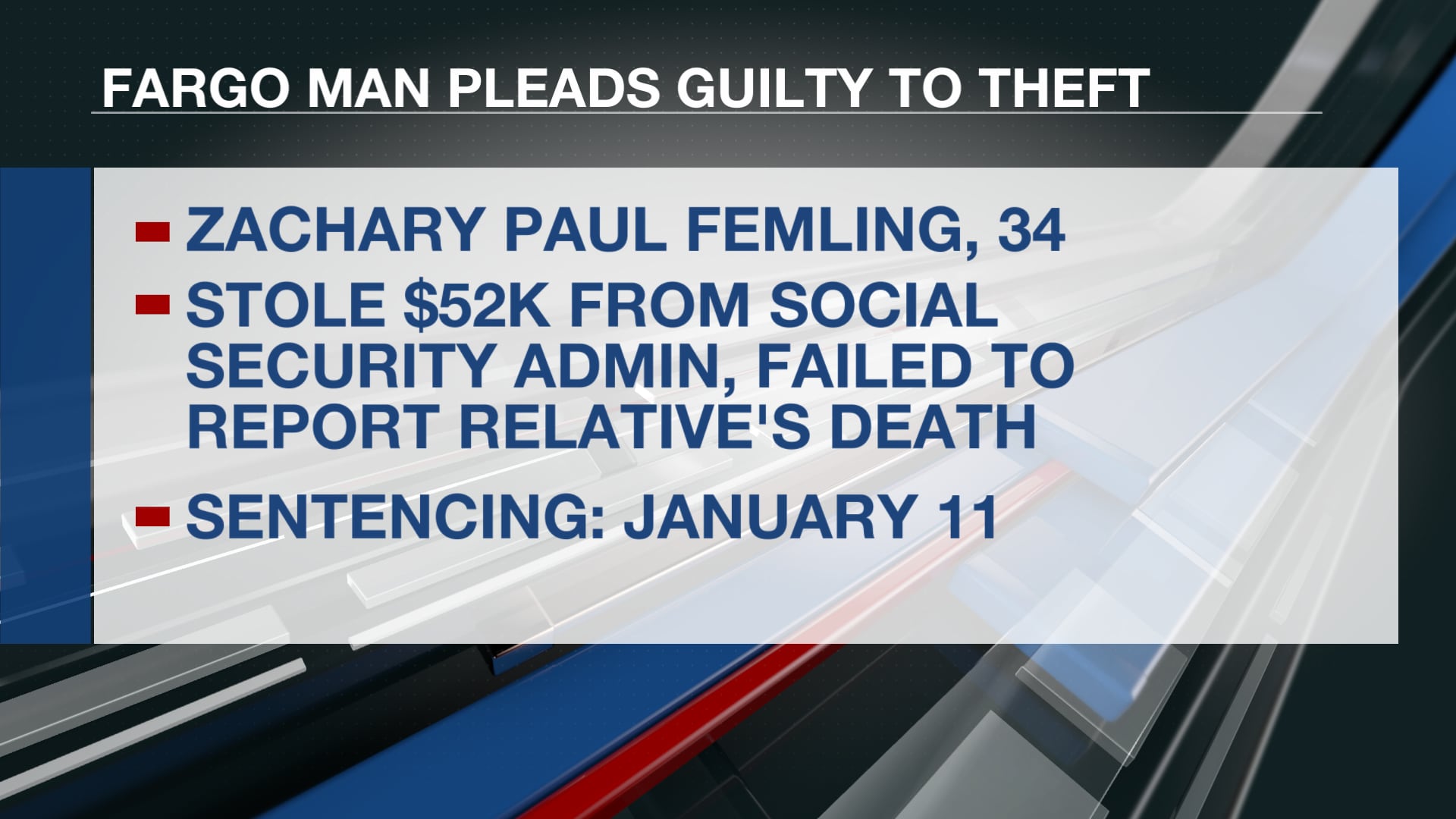 Fargo man pleads guilty to stealing $52,000 in disability benefits