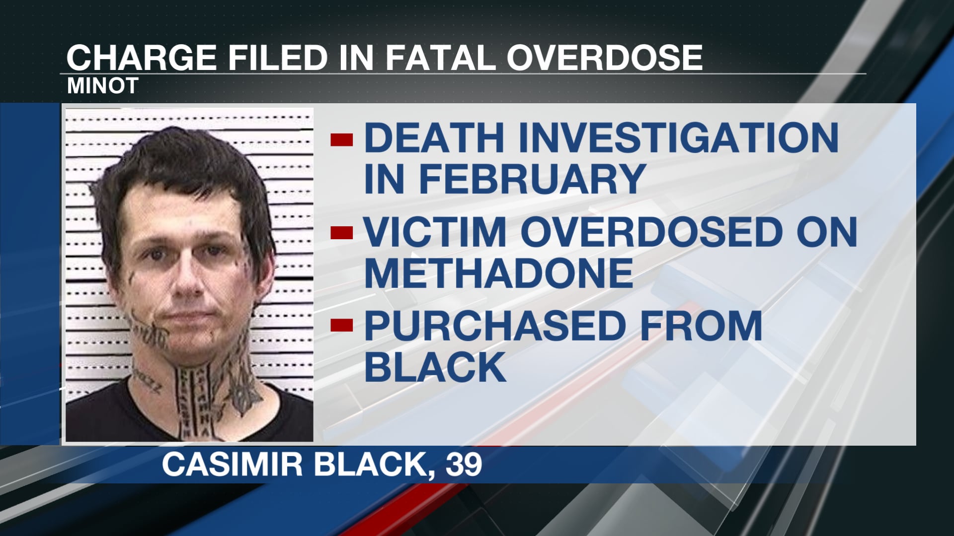 Minot man charged in woman's methadone overdose death