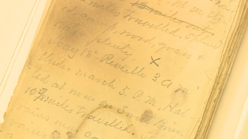 Journal of reporter accompanying Custer donated with suspicious stains, archivists tested it...