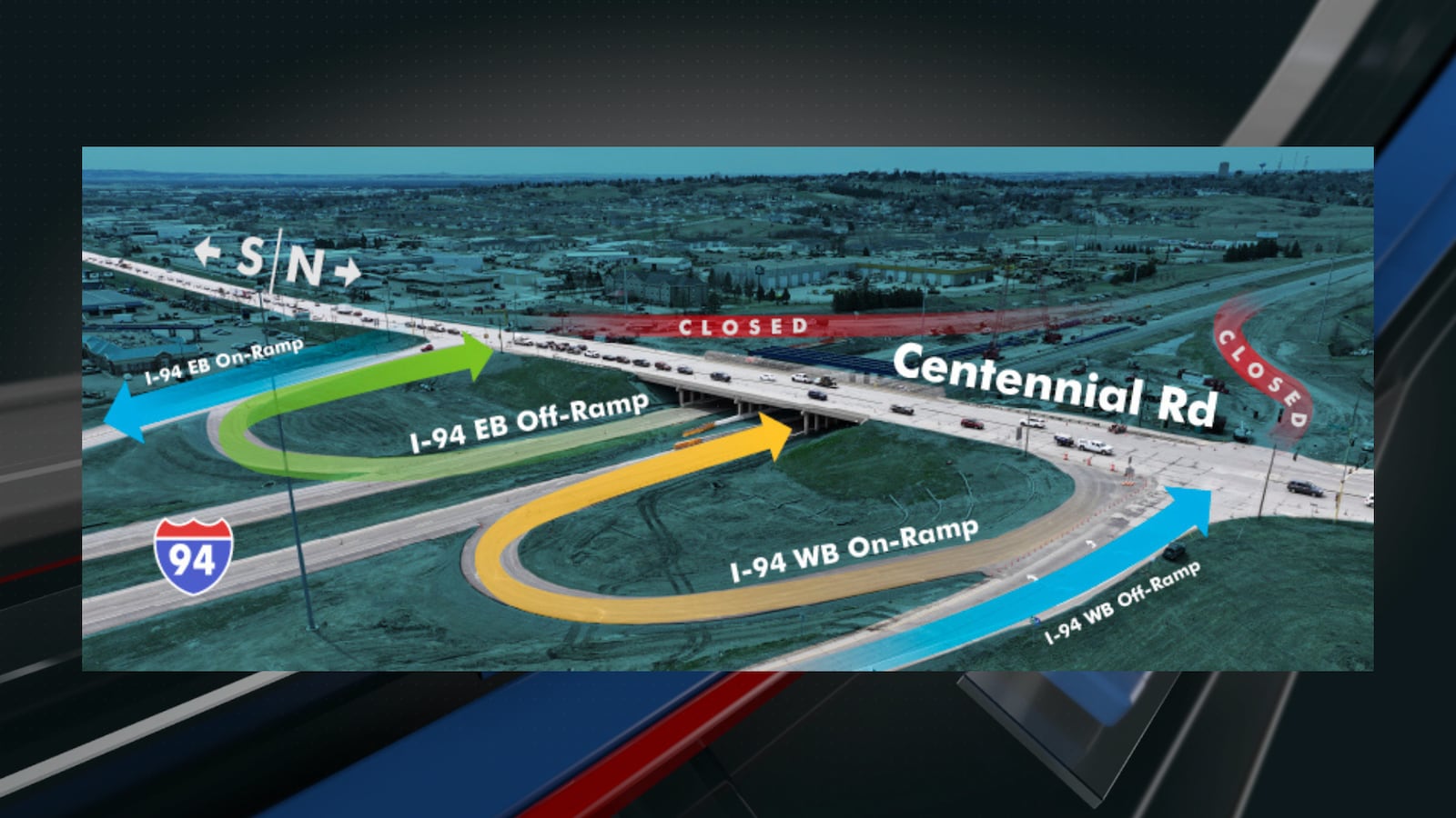Temporary loop ramps in use at Exit 161 during construction