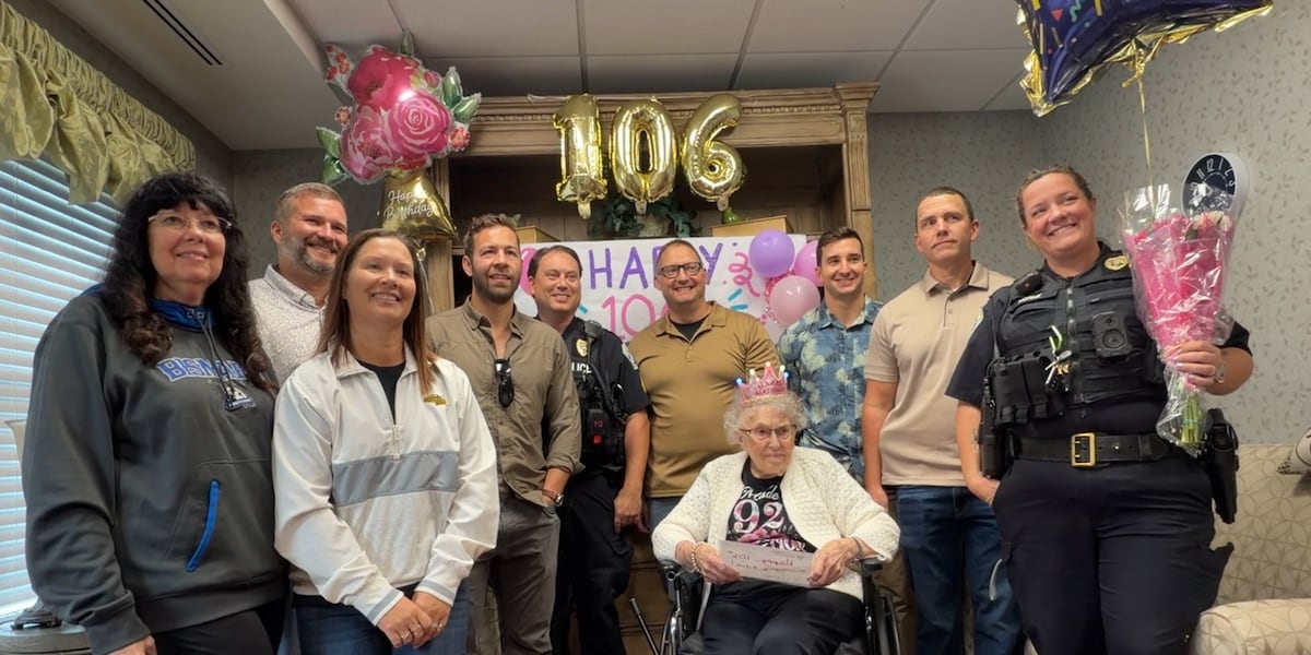Police surprise Bismarck woman ahead of her 106th birthday