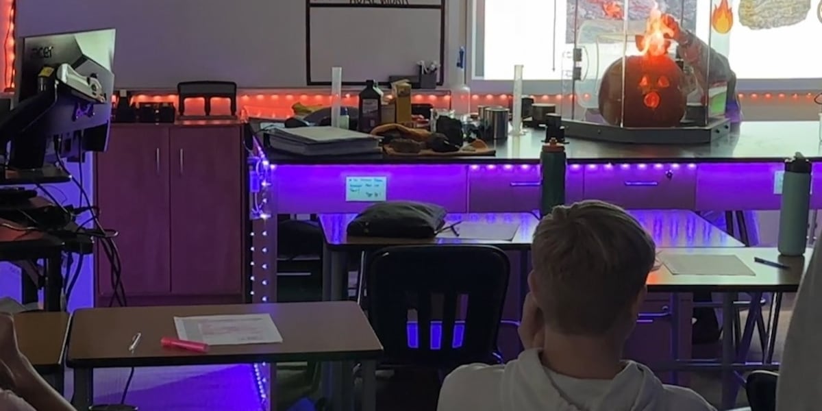 Exploding pumpkins: middle school science teacher makes science fun