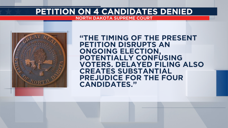 The North Dakota Supreme Court will not rule on the legitimacy of four Republican legislative...