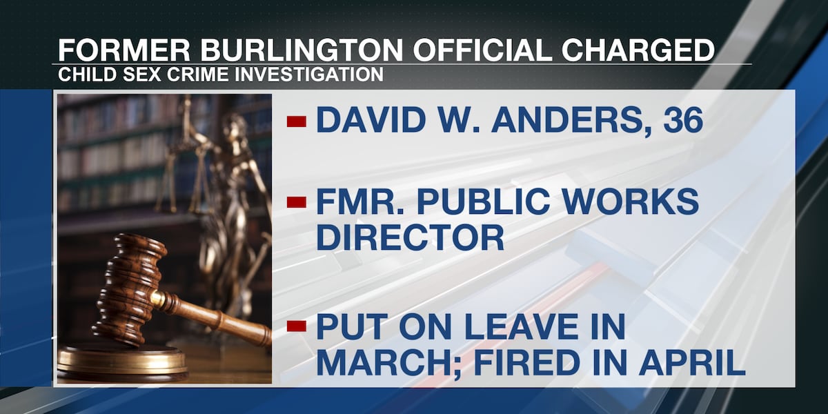 Former Burlington city official charged in child sex crime investigation