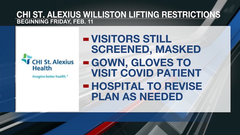 CHI St. Alexius Health Williston announced that they are lifting their visitor restrictions...