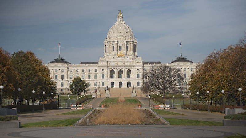 MN Capitol Building shown on a fall day