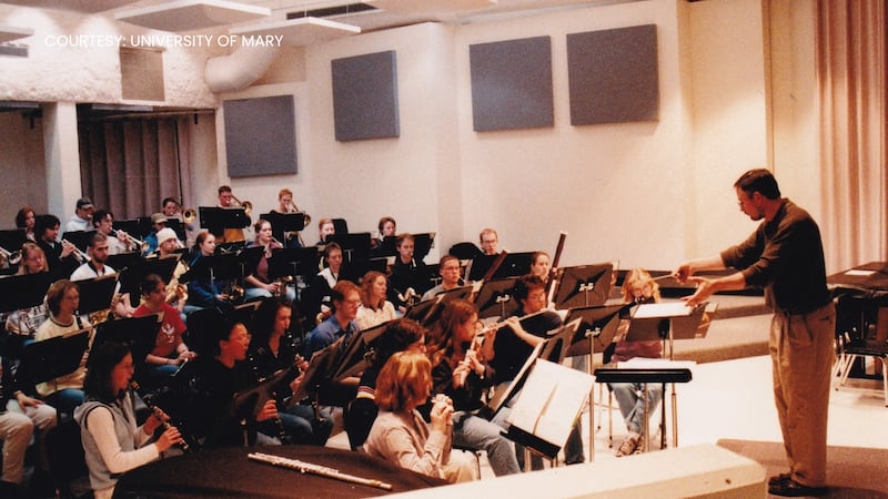 University of Mary Music Director Dennis Gowen has hit a 40-year teaching milestone.