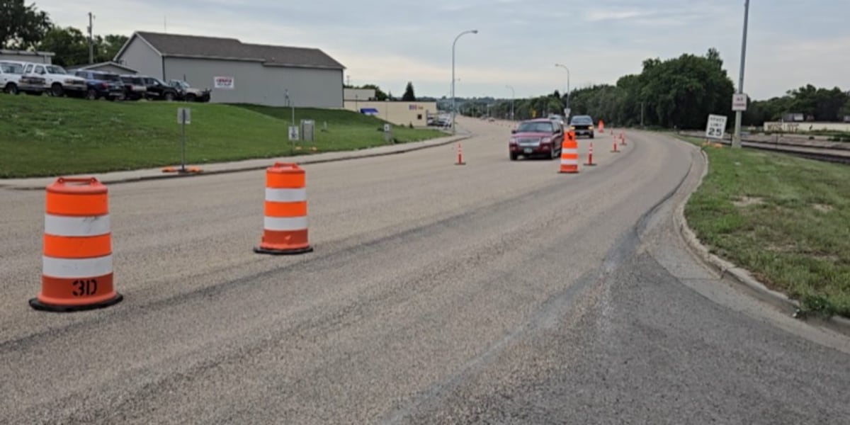 Burdick Expy street sealing project in Minot