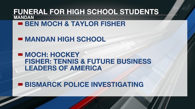 Funeral held for Mandan teenagers.