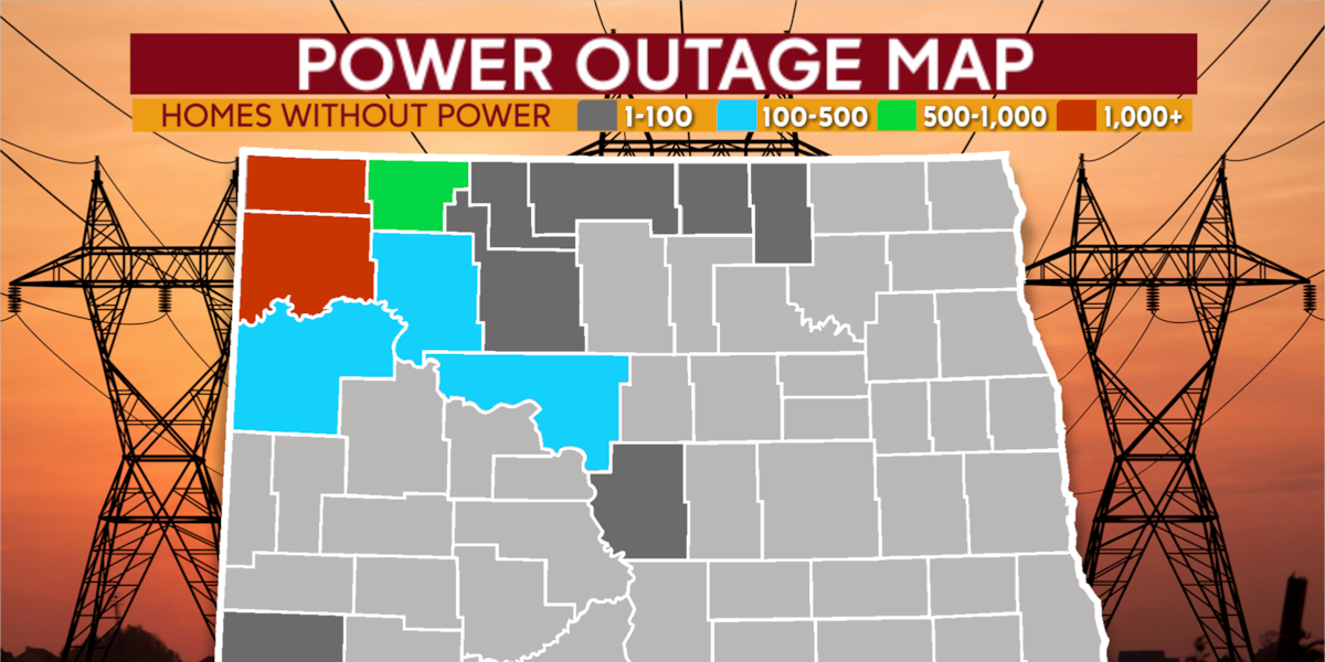 Power outage update as of Wednesday