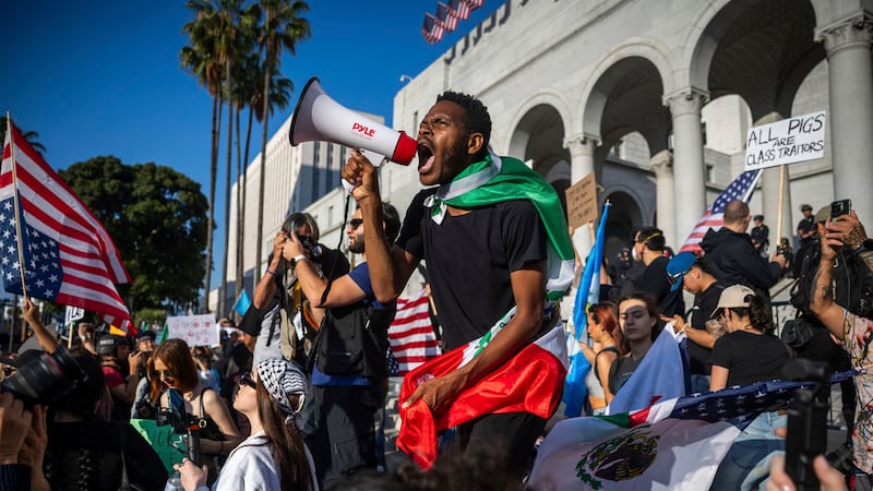 The Los Angeles ICE protests continue.