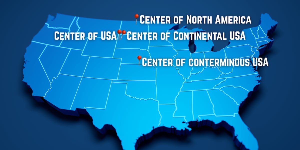 Geographical Center Map Where is the geographical center of America?