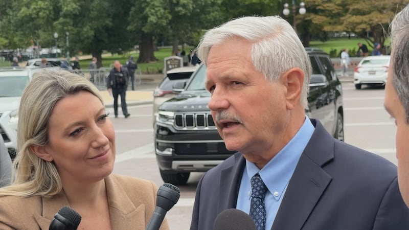 Sen. Hoeven speaks to reporters in Washington, D.C.