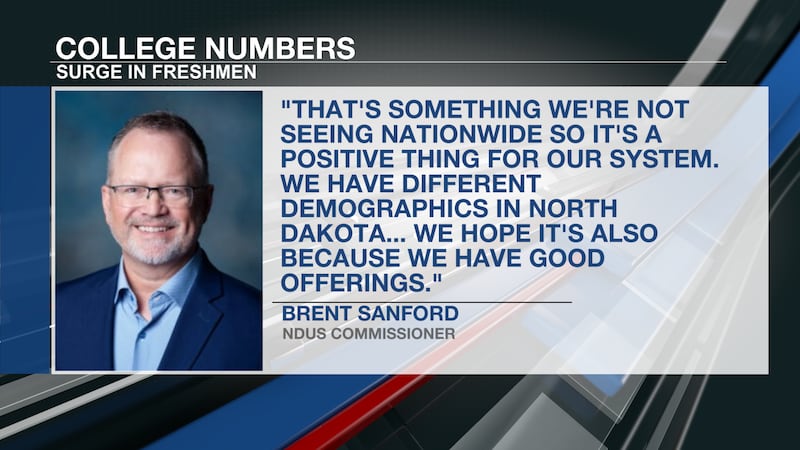 Brent Sanford, the University System Commissioner, said they’re seeing positive trends in...