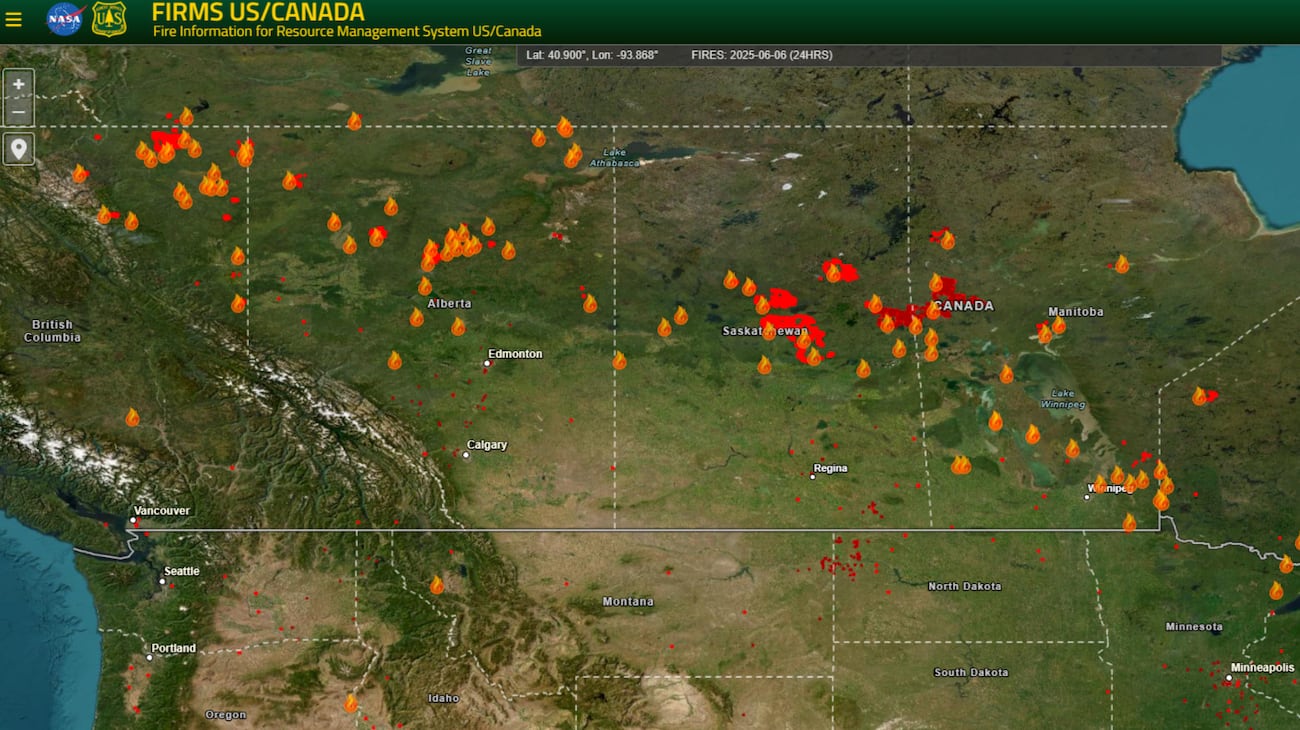 Wildfires Starting Data capturing hot spots and burned acres show Canada wildfire season ...