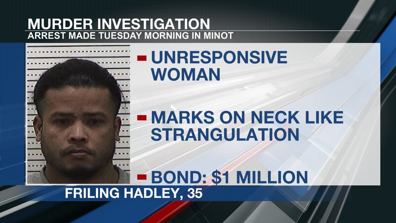 Suspect in Minot murder held on $1 million bond