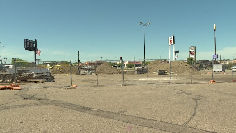 Construction has begun on the future site of 7 Brew coffee shop in Bismarck.