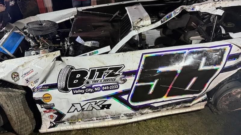 Racing community rallies around driver following Jamestown Speedway rollover.
