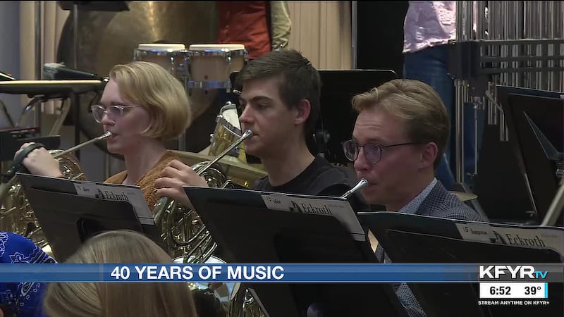 University of Mary music director Dennis Gowen has been teaching music for 40 years at the...