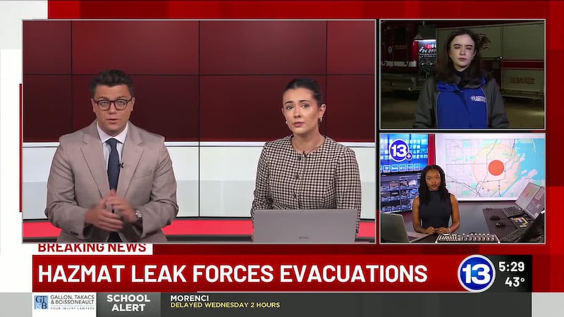 North Toledo evacuation order due to hazardous material release - TPS, WLS closed (Source: WTVG)