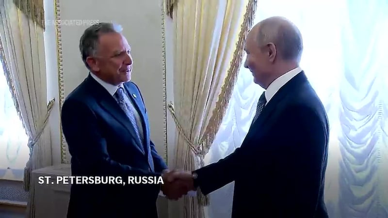U.S. envoy Steve Witkoff met with Russian President Vladimir Putin in St. Petersburg on...