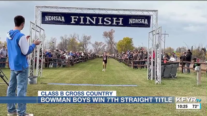 Bowman County boys cross country swept both the team and individual titles at the Class B boys...