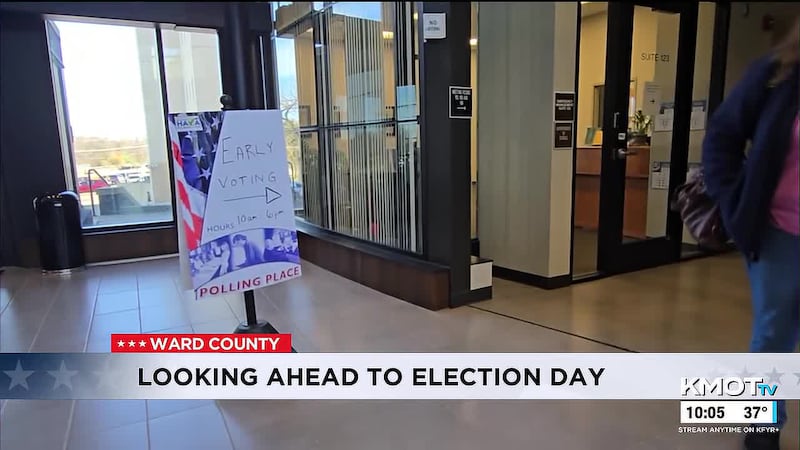 Early voting opened Monday in Ward County.